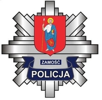 gwiazda policyjna z herbem Zamościa i napisami Zamość, Policja