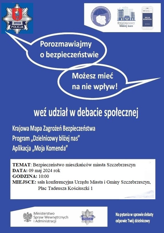 plakat dotyczący debaty społecznej